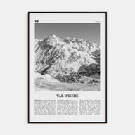 Val d'Isère Travel B&W Poster