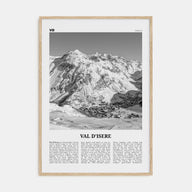 Val d'Isère Travel B&W Poster