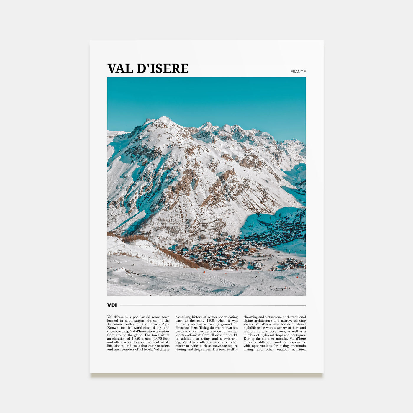 Val d'Isère Travel Color Poster