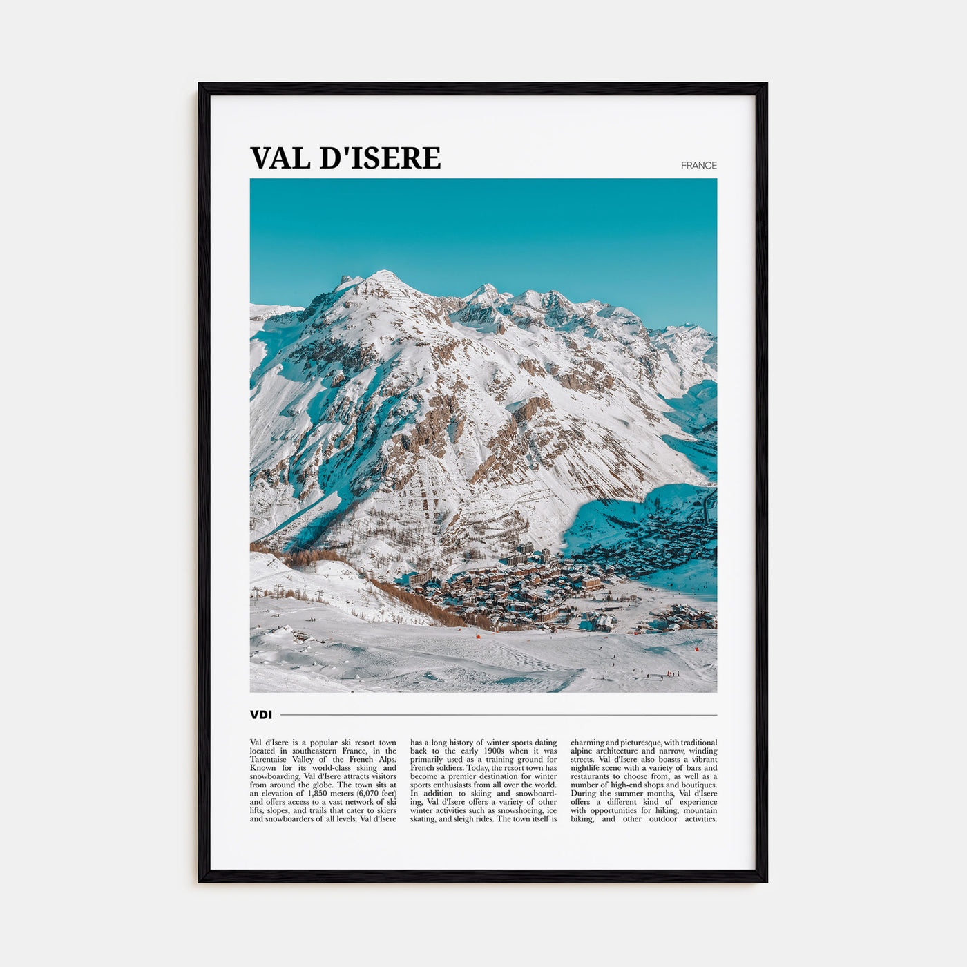 Val d'Isère Travel Color Poster