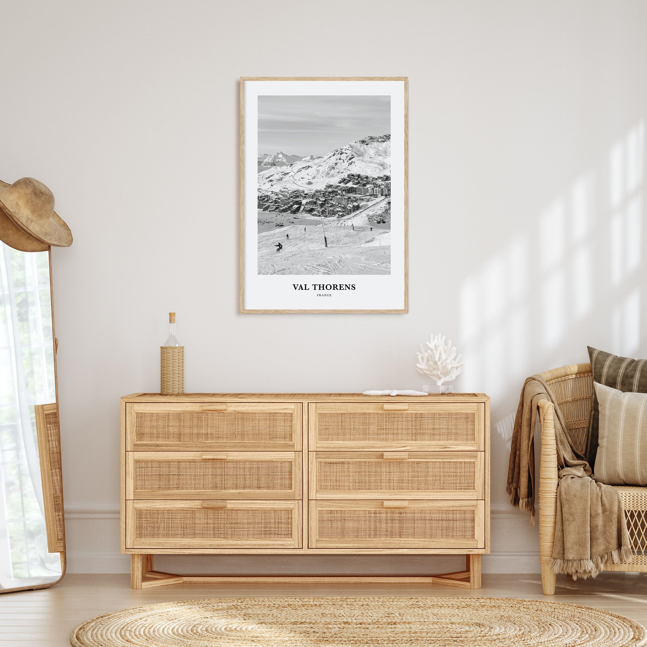 Val Thorens Portrait B&W Poster