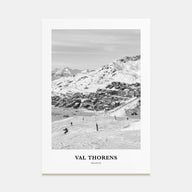 Val Thorens Portrait B&W Poster