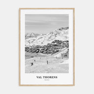 Val Thorens Portrait B&W Poster