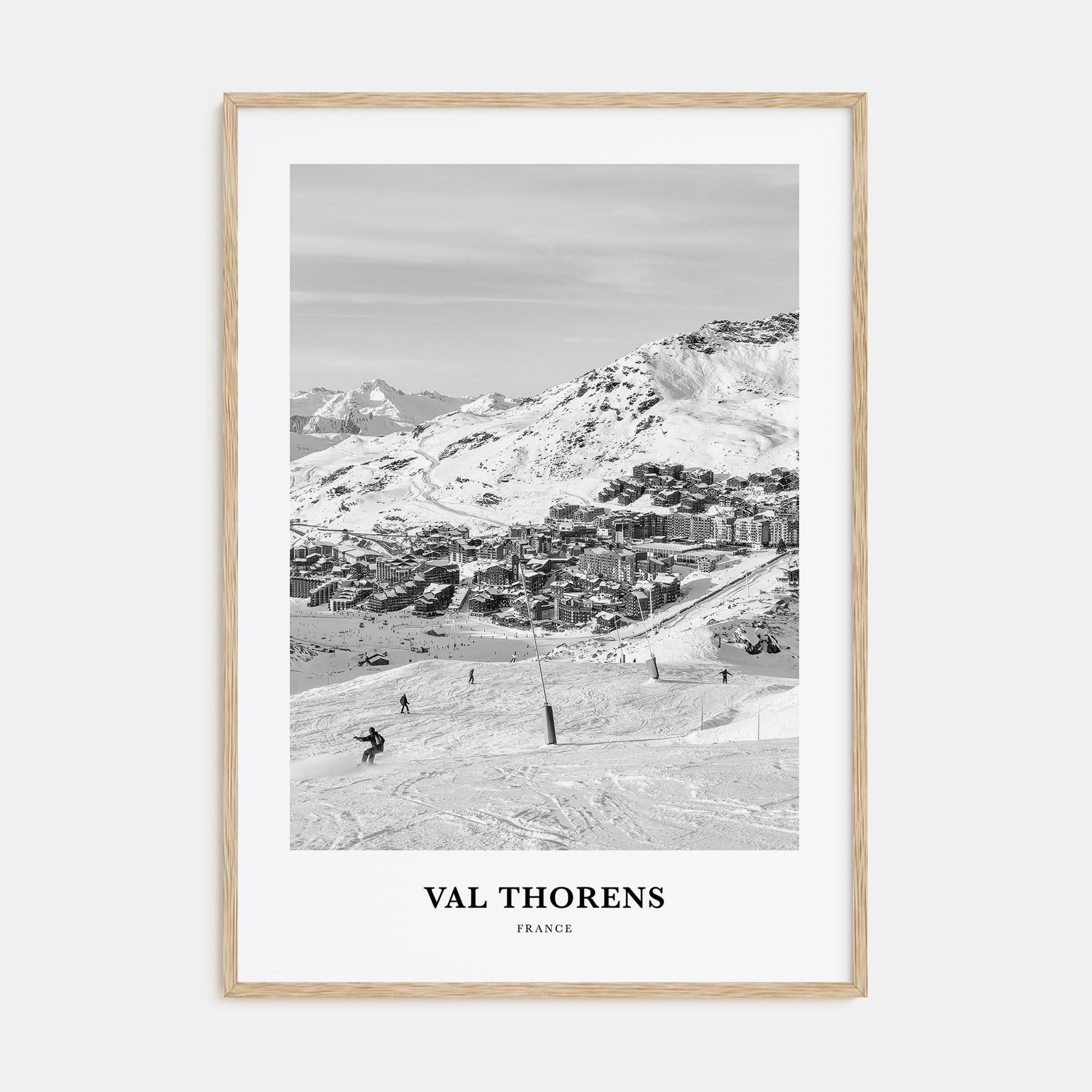 Val Thorens Portrait B&W Poster