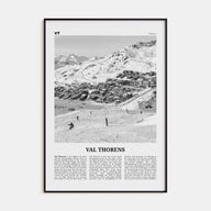 Val Thorens Travel B&W Poster