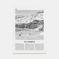 Val Thorens Travel B&W Poster
