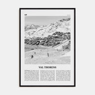 Val Thorens Travel B&W Poster