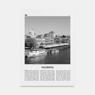 Valdivia Travel B&W Poster