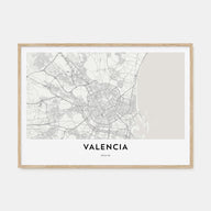 Valencia Map Landscape Poster