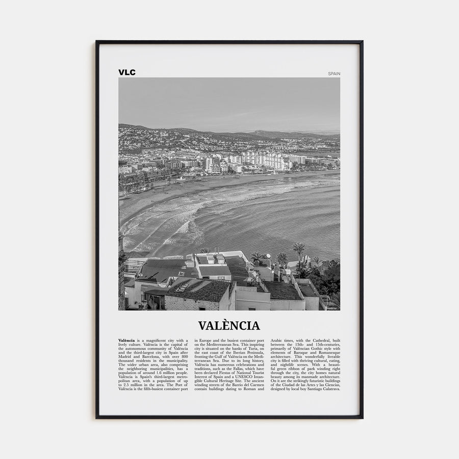 Valencia Travel B&W No 1 Poster