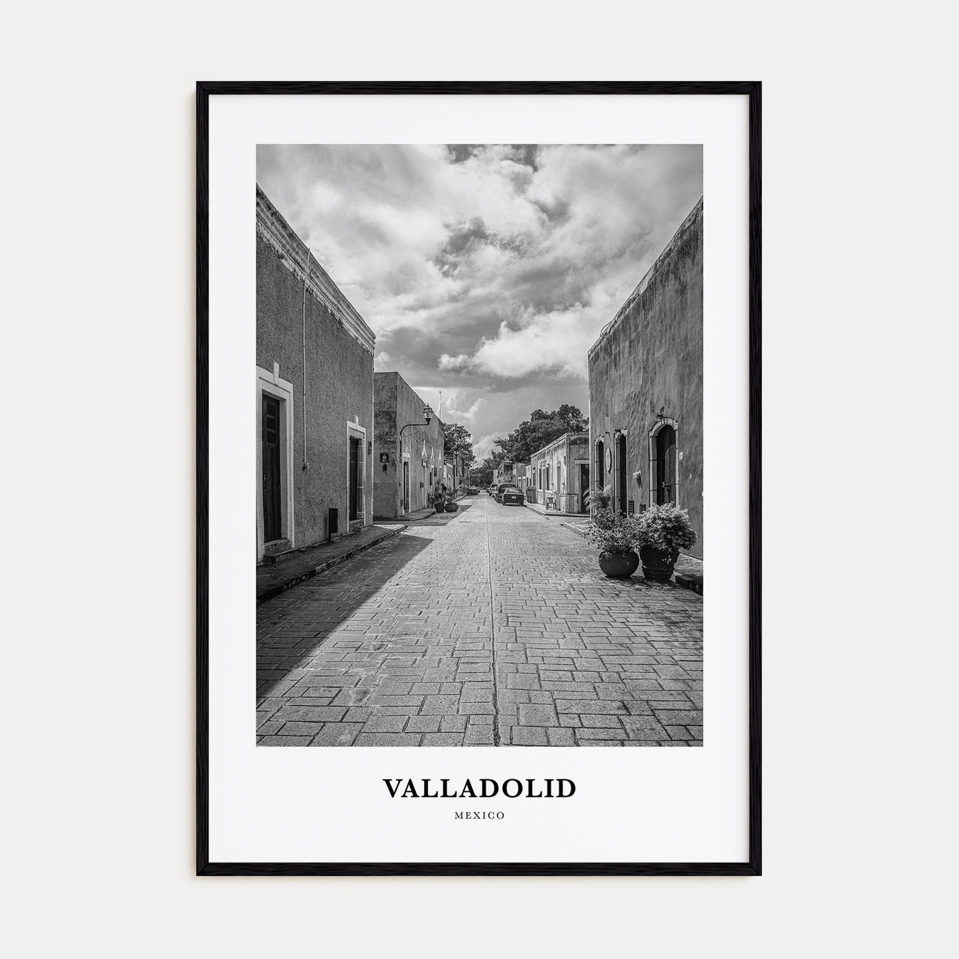 Valladolid, Mexico Portrait B&W Poster