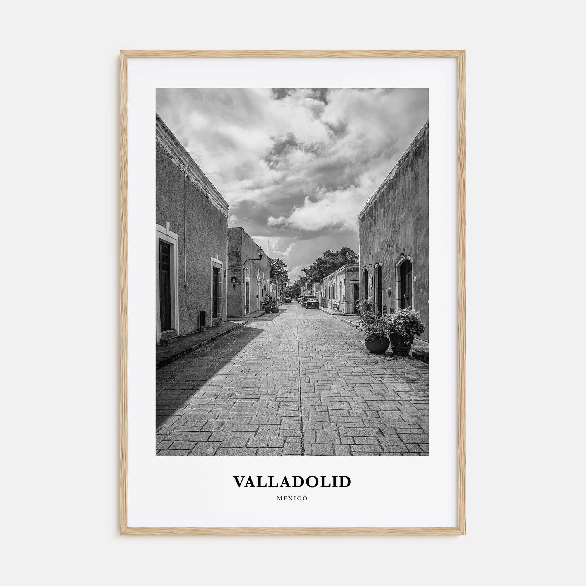Valladolid, Mexico Portrait B&W Poster