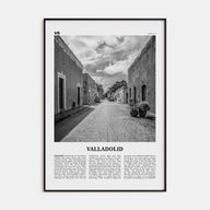 Valladolid, Mexico Travel B&W Poster