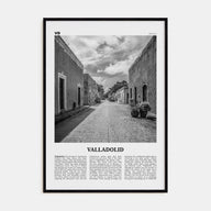 Valladolid, Mexico Travel B&W Poster