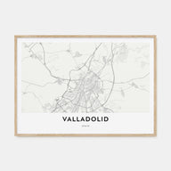 Valladolid, Spain Map Landscape Poster