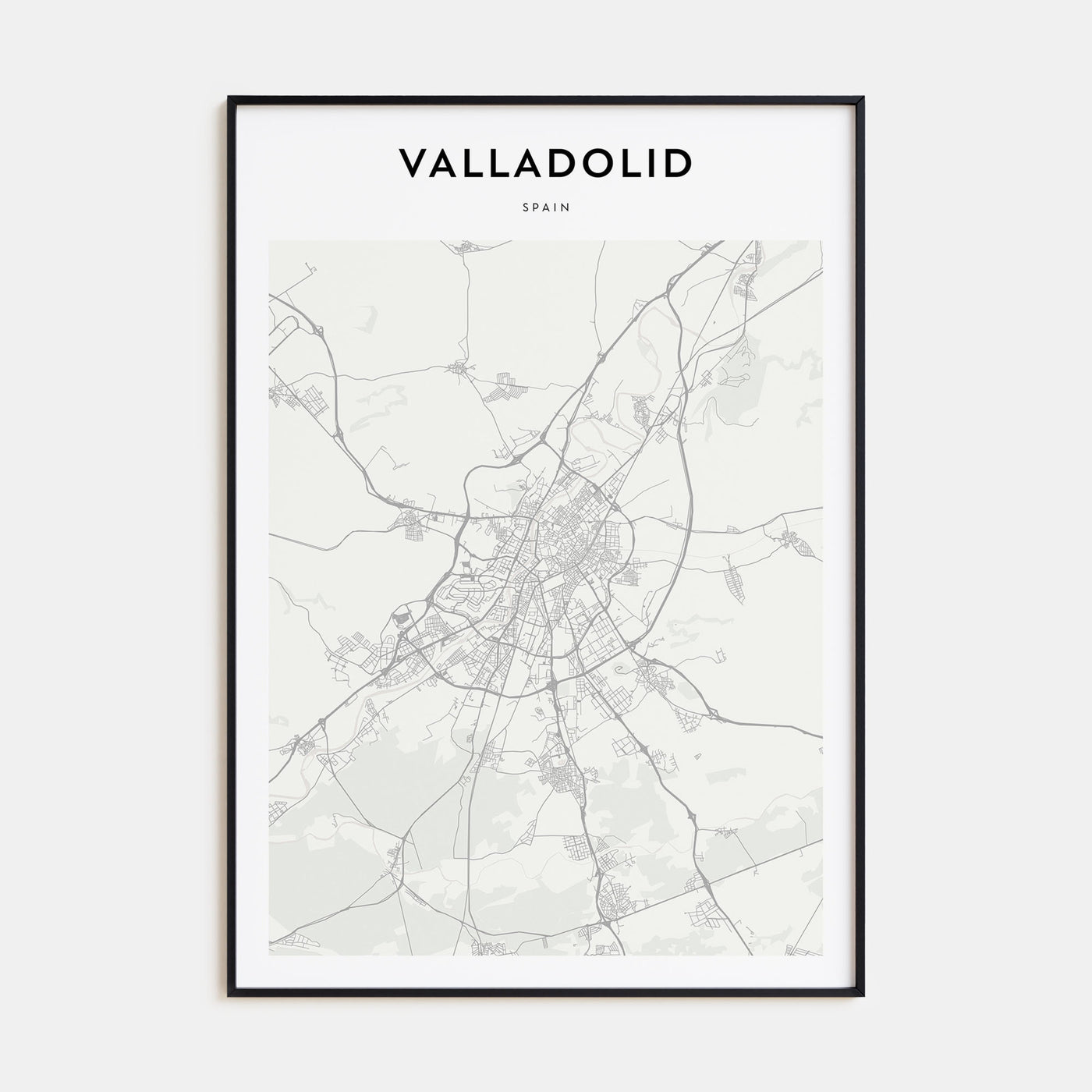 Valladolid, Spain Map Portrait Poster