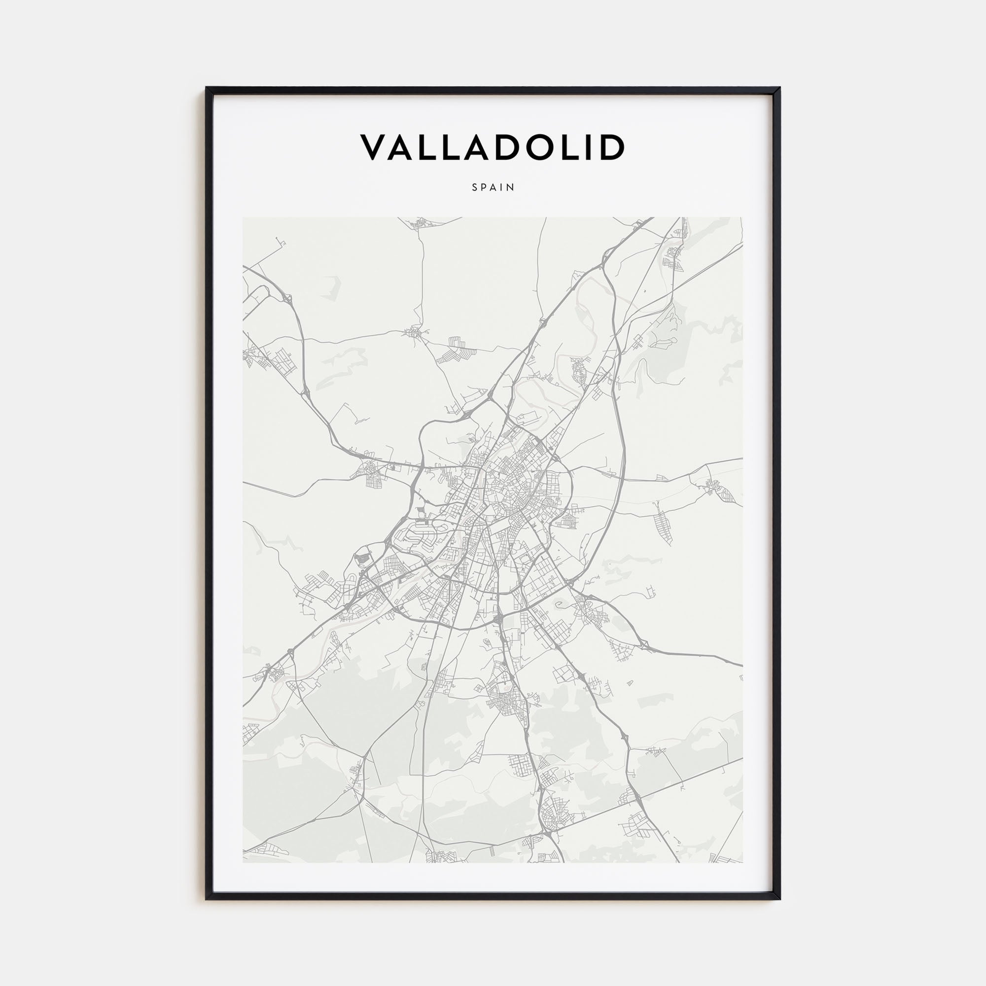 Valladolid, Spain Map Portrait Poster