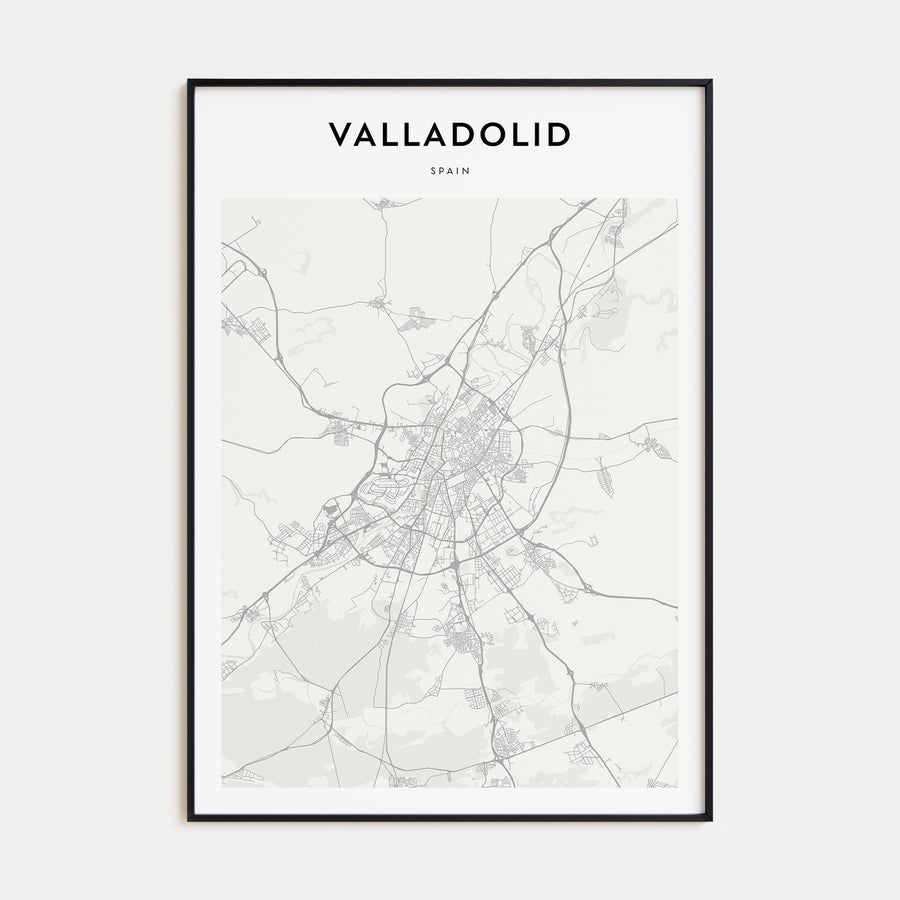 Valladolid, Spain Map Portrait Poster