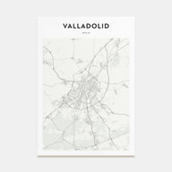 Valladolid, Spain Map Portrait Poster