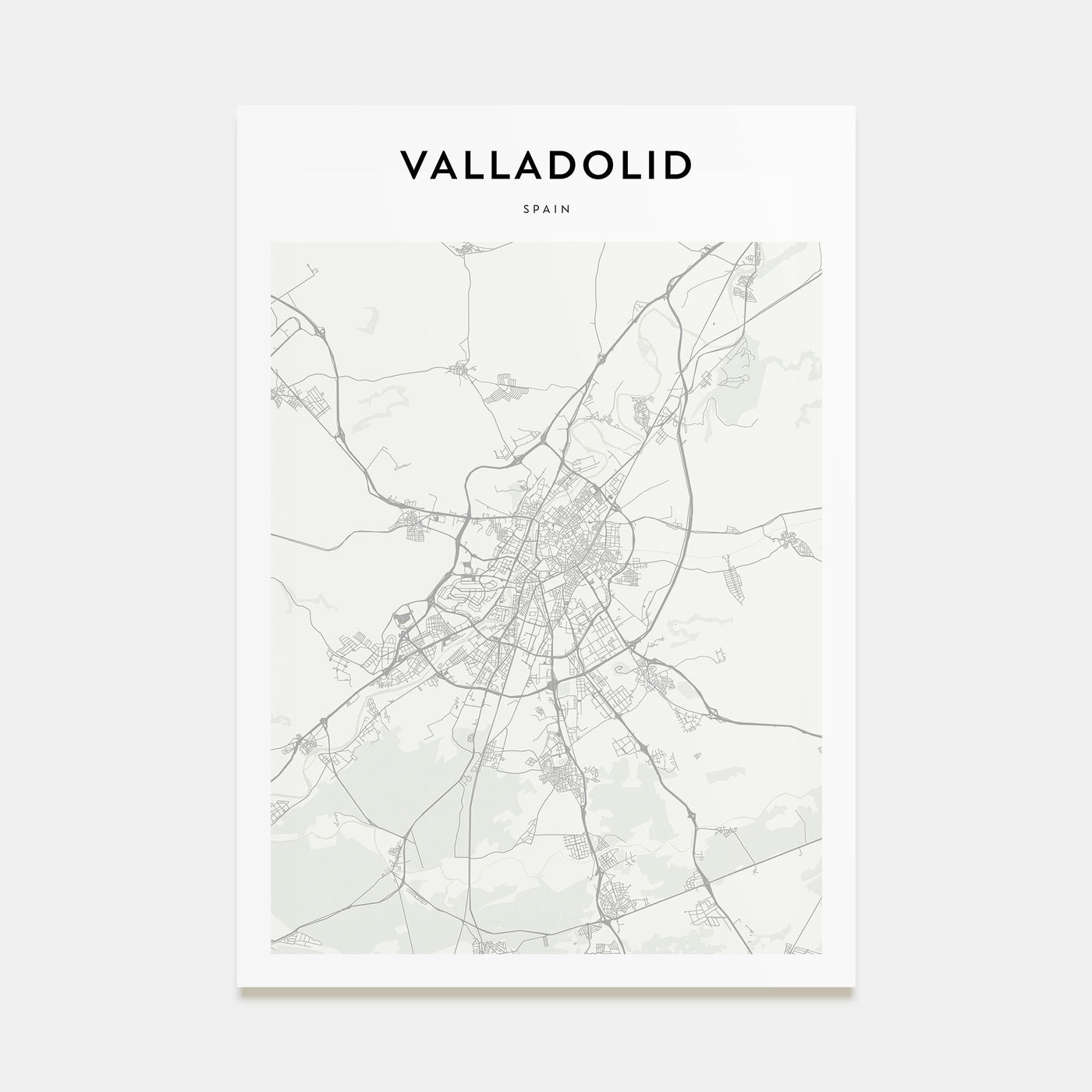 Valladolid, Spain Map Portrait Poster