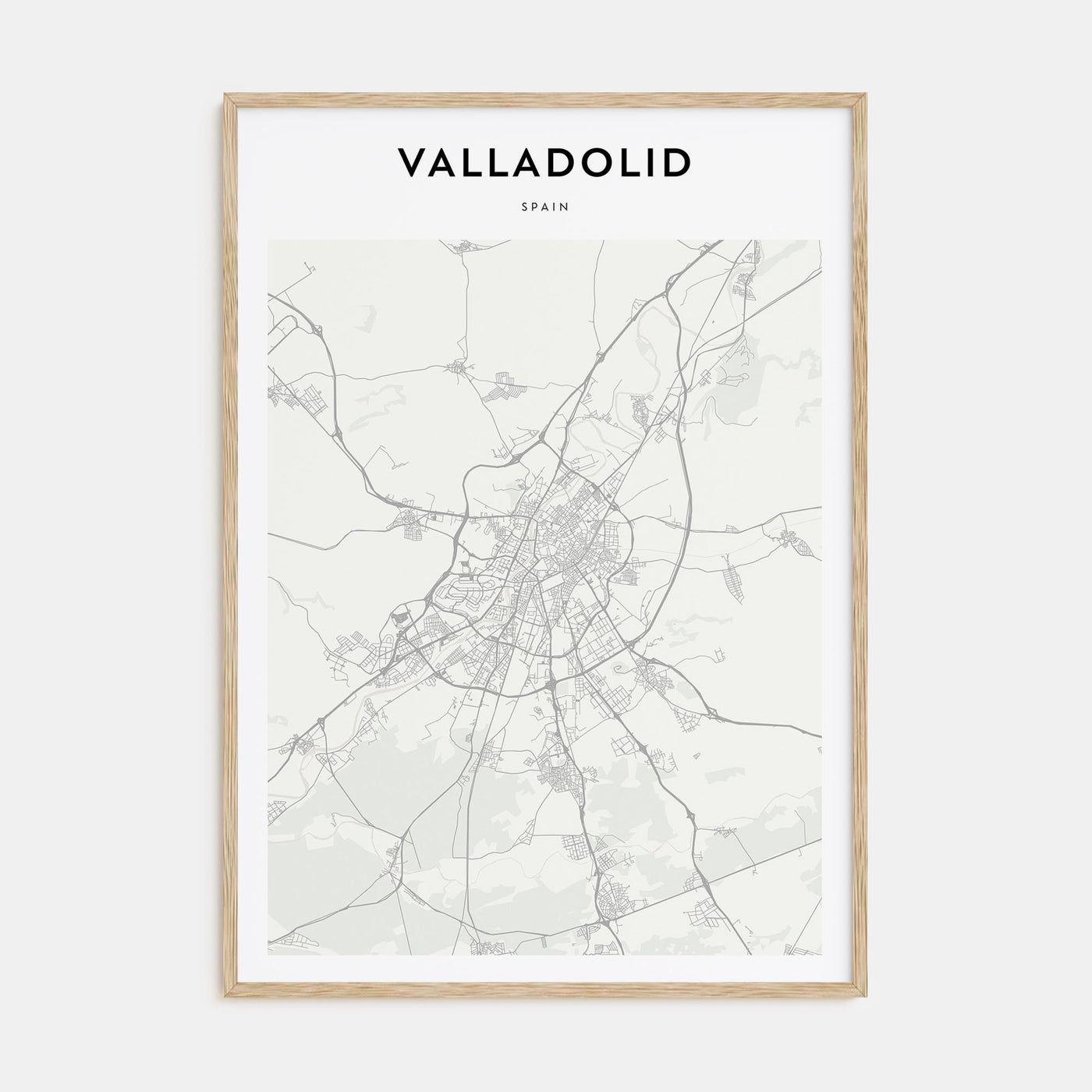 Valladolid, Spain Map Portrait Poster