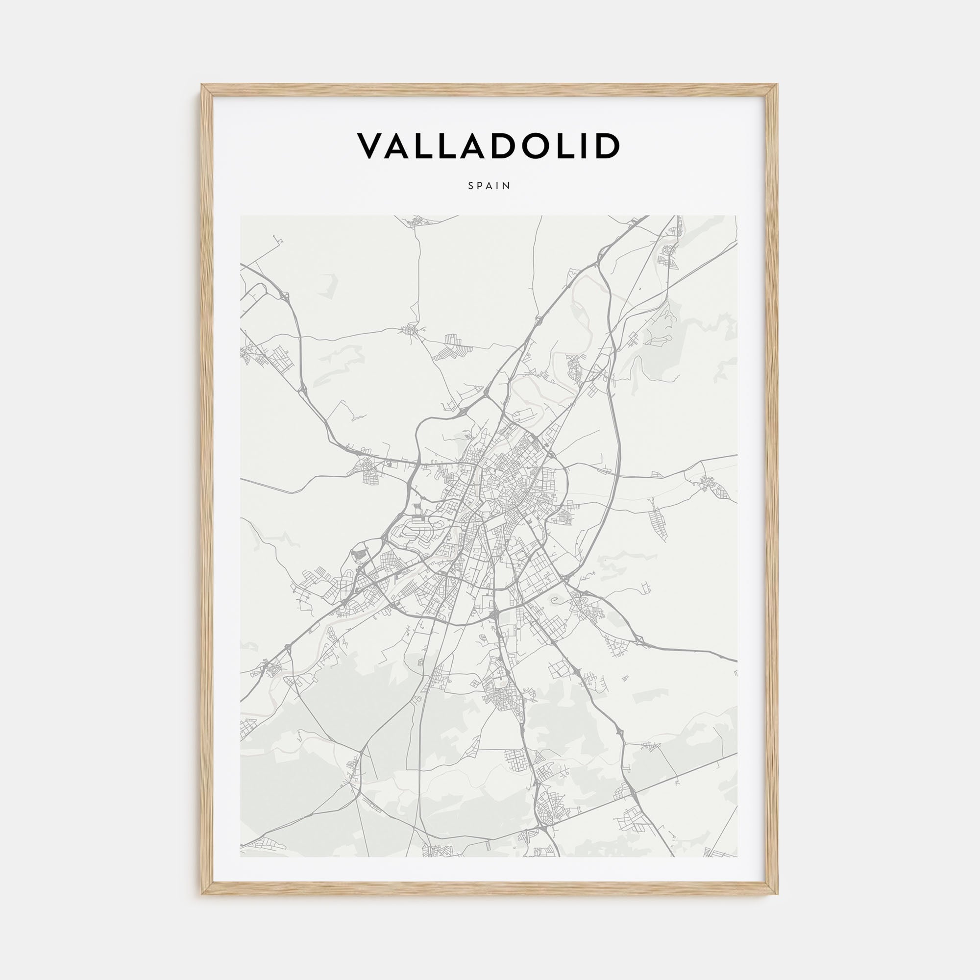 Valladolid, Spain Map Portrait Poster