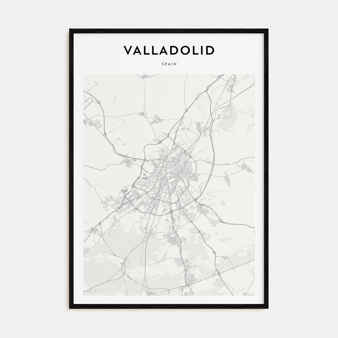 Valladolid, Spain Map Portrait Poster