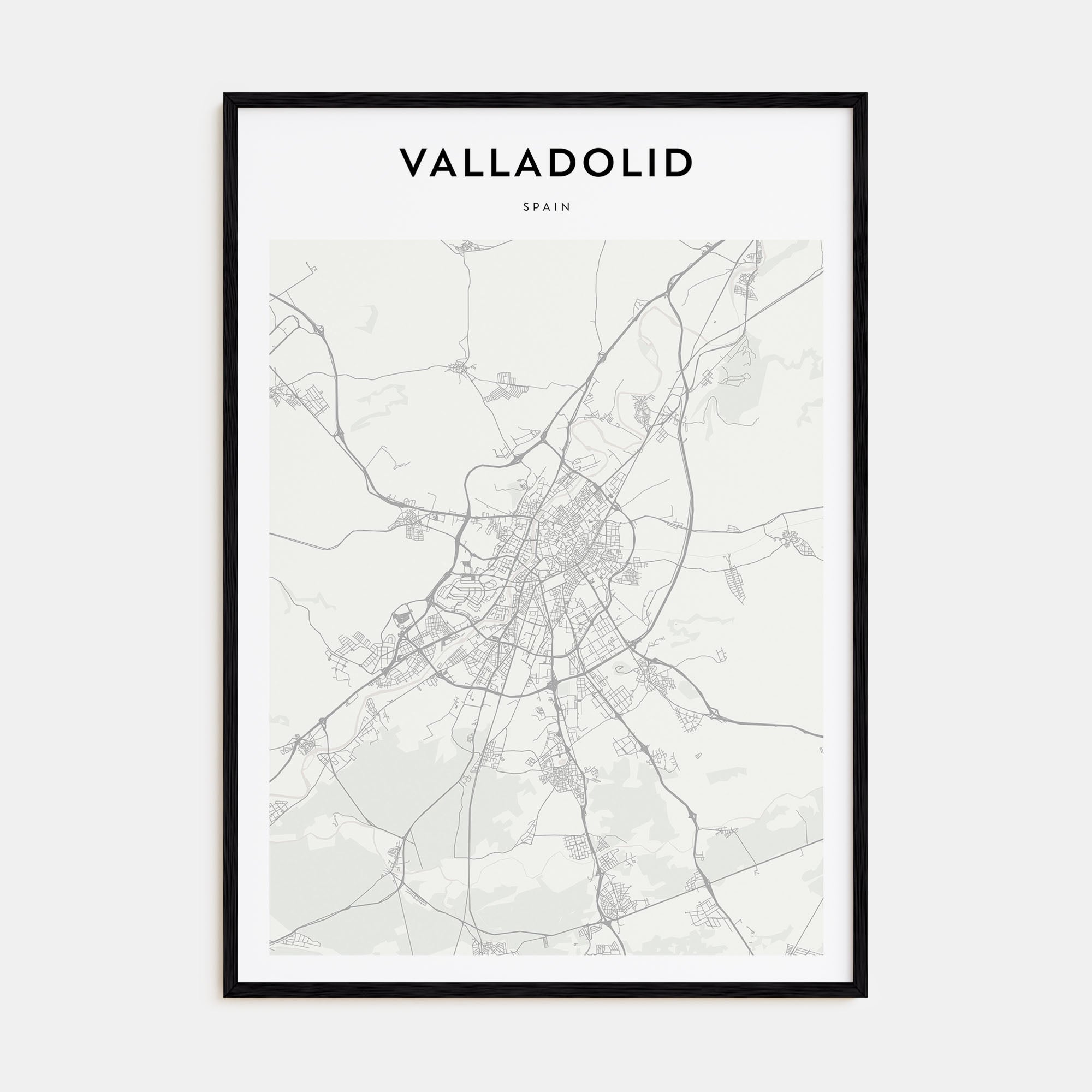Valladolid, Spain Map Portrait Poster