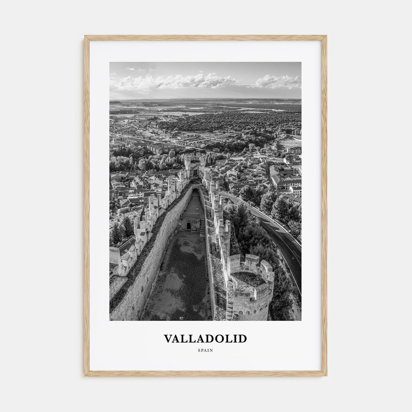 Valladolid, Spain Portrait B&W Poster