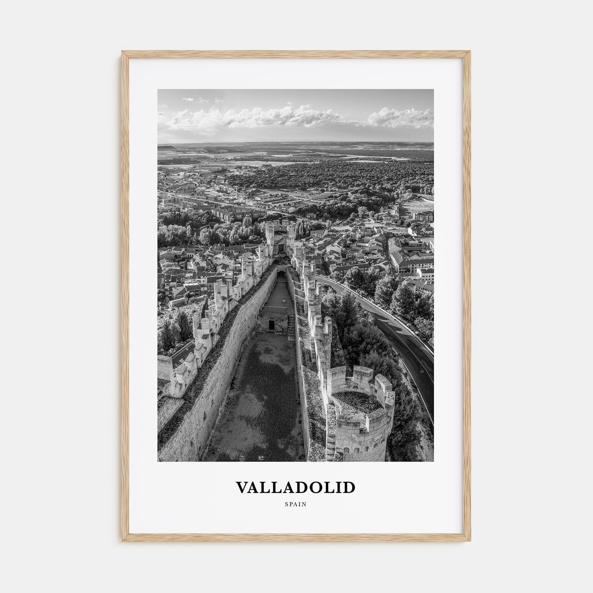 Valladolid, Spain Portrait B&W Poster