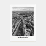 Valladolid, Spain Portrait B&W Poster