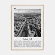 Valladolid, Spain Travel B&W Poster