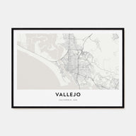 Vallejo Map Landscape Poster