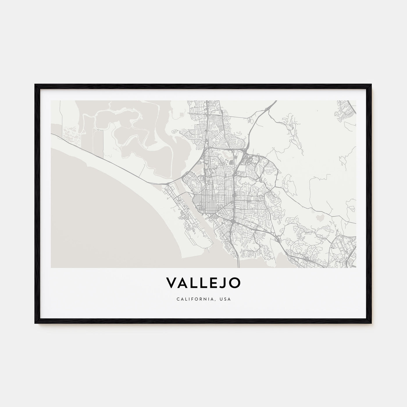 Vallejo Map Landscape Poster
