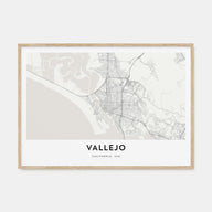 Vallejo Map Landscape Poster