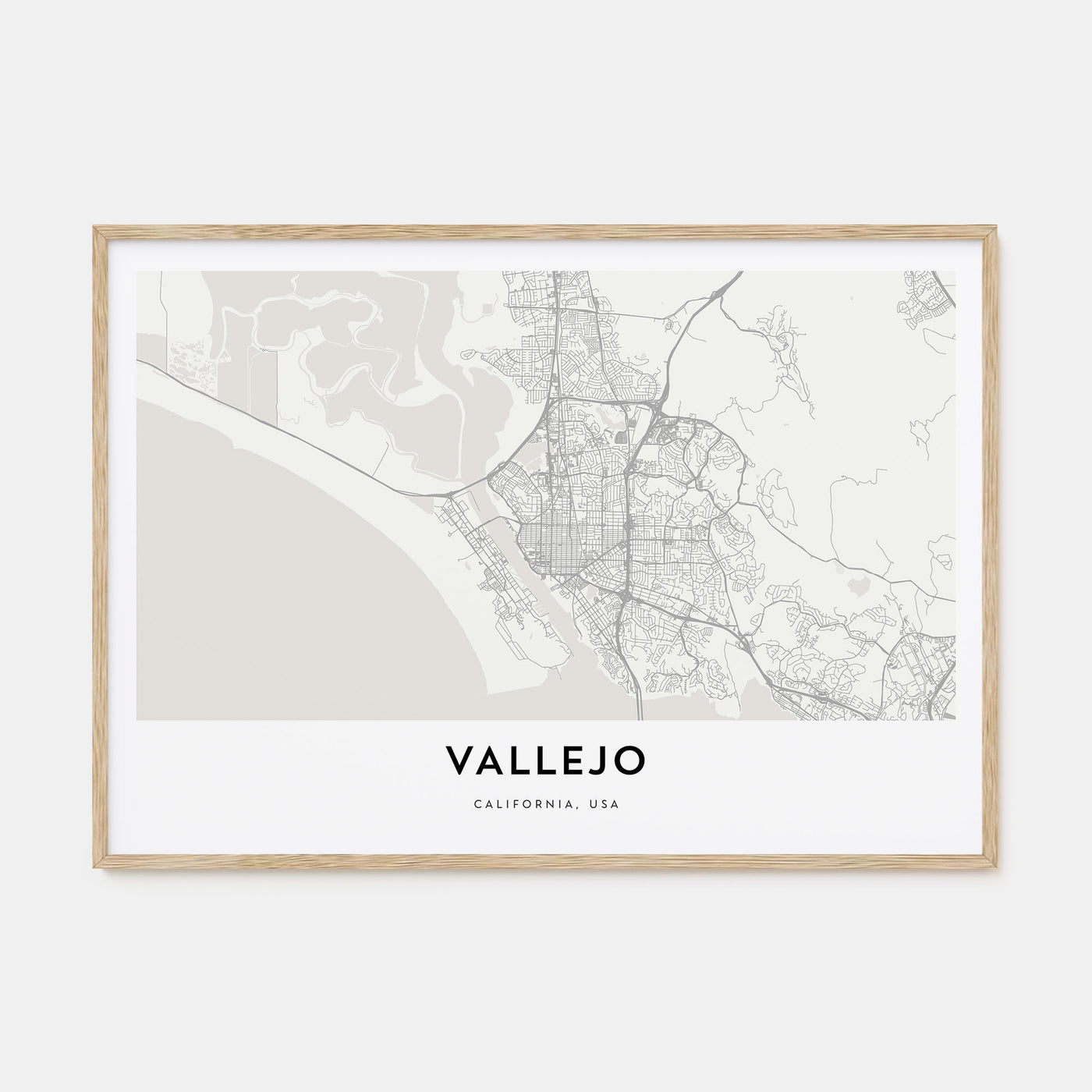 Vallejo Map Landscape Poster
