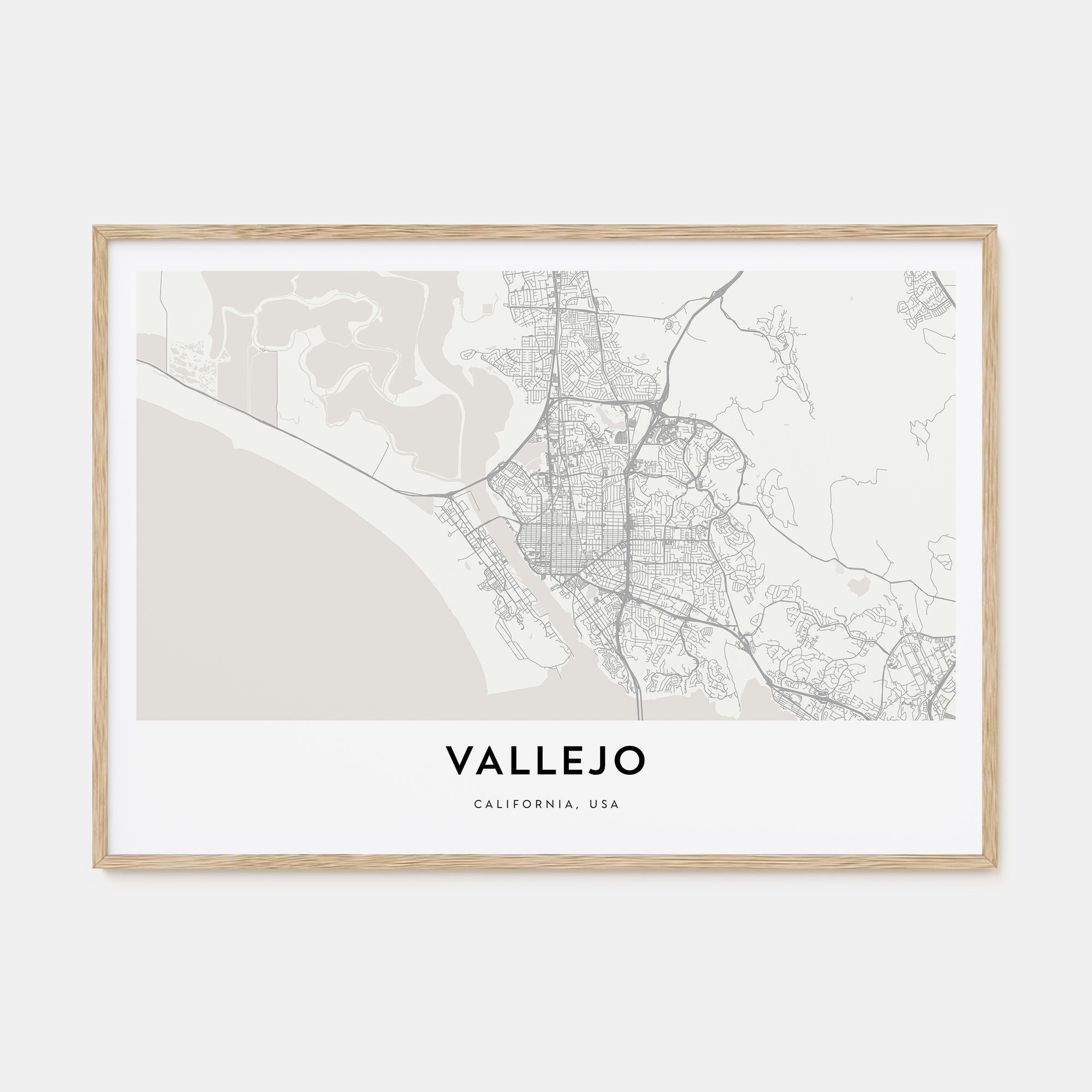 Vallejo Map Landscape Poster