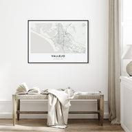 Vallejo Map Landscape Poster