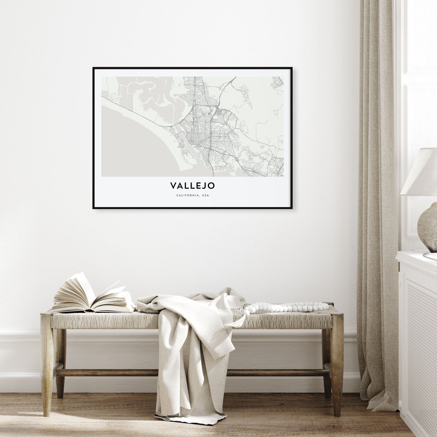 Vallejo Map Landscape Poster
