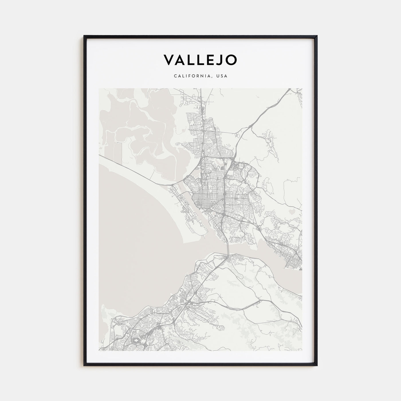 Vallejo Map Portrait Poster