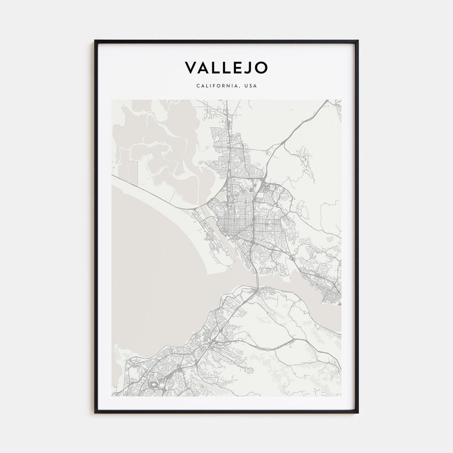 Vallejo Map Portrait Poster