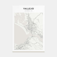 Vallejo Map Portrait Poster