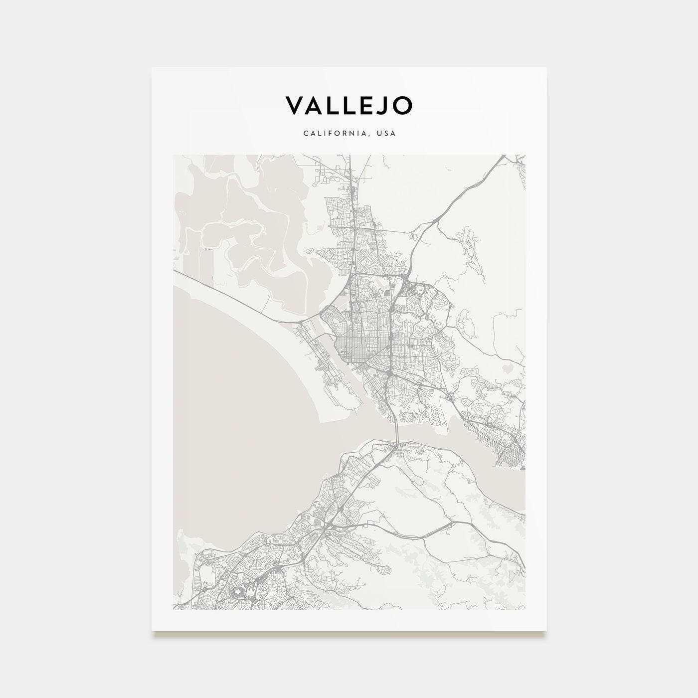 Vallejo Map Portrait Poster
