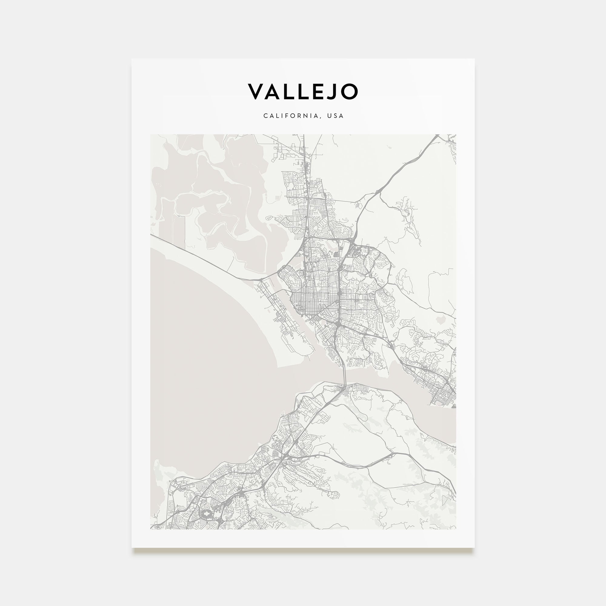 Vallejo Map Portrait Poster