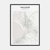 Vallejo Map Portrait Poster