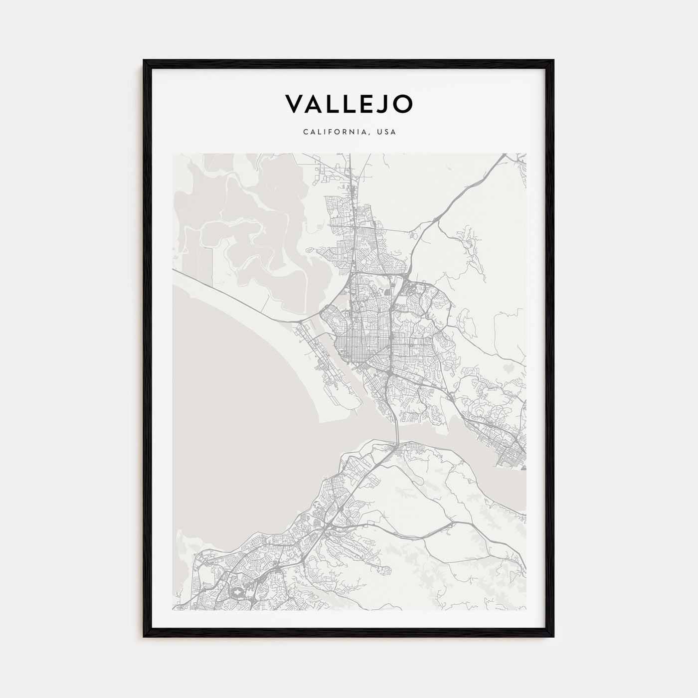 Vallejo Map Portrait Poster