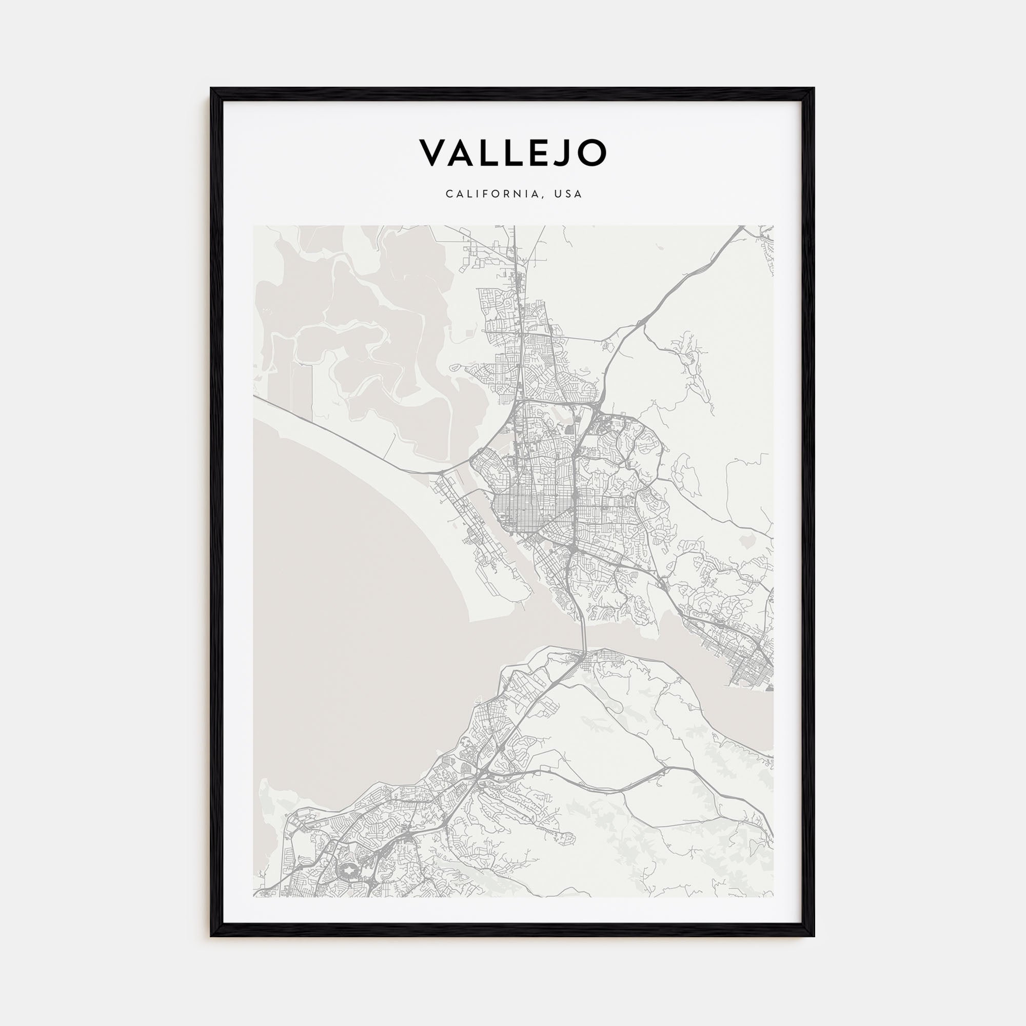 Vallejo Map Portrait Poster