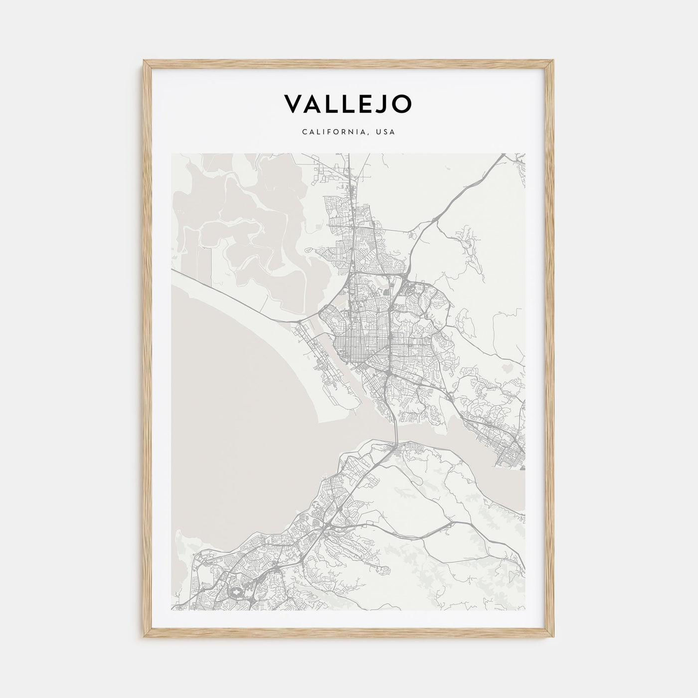 Vallejo Map Portrait Poster