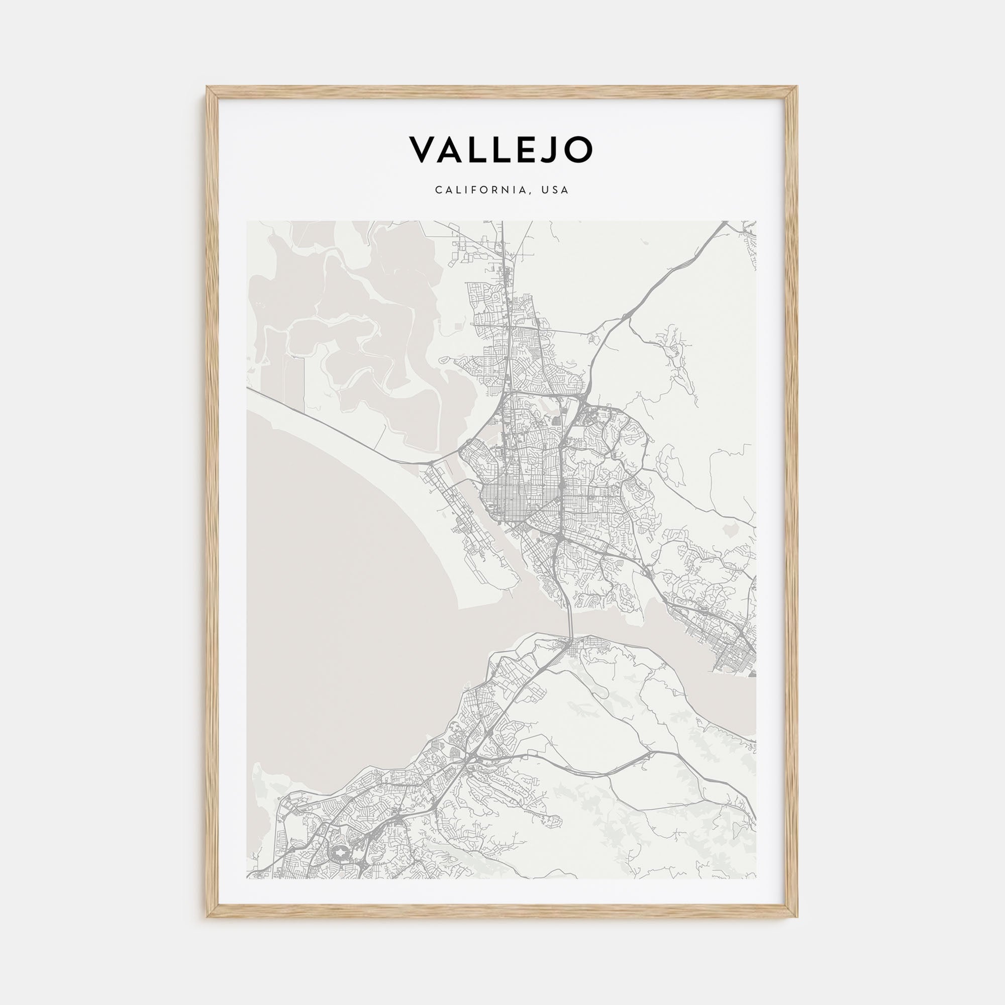Vallejo Map Portrait Poster