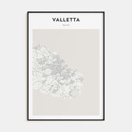 Valletta Map Portrait Poster